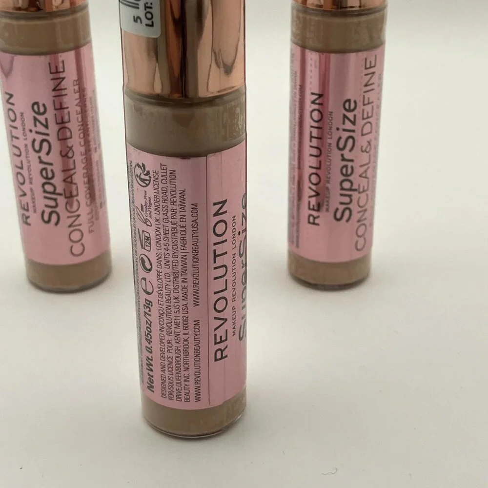Makeup Revolution Conceal & Define Supersize Liquid Concealer 0.45oz C9 3 Pcs
